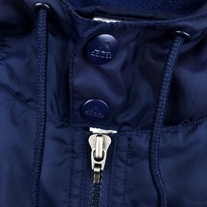 90'S Adidas Anorak Parka, Men's, Size L, Vintage Nylon navy blue type Vintage Second Hand