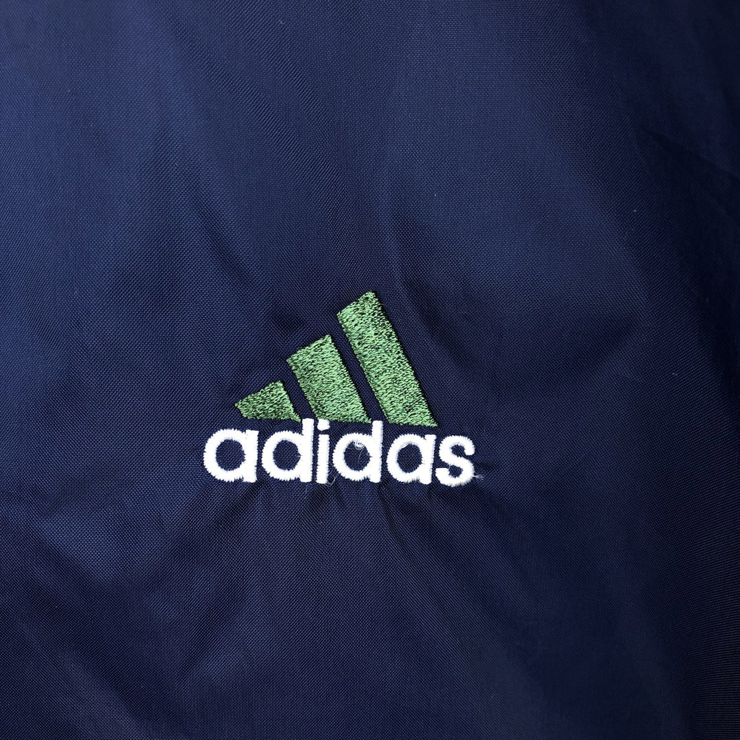 90'S Adidas Anorak Parka, Men's, Size L, Vintage Nylon navy blue type Vintage Second Hand