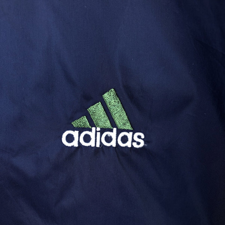 90'S Adidas Anorak Parka, Men's, Size L, Vintage Nylon navy blue type Vintage Second Hand