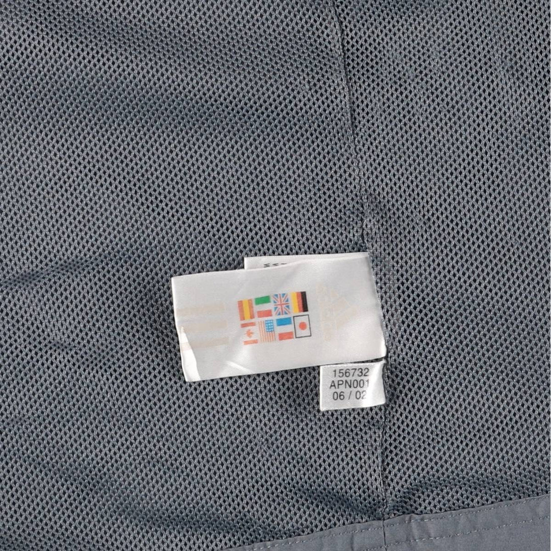 00'S adidas windbreaker, men's size S polyester gray type Vintage Second Hand