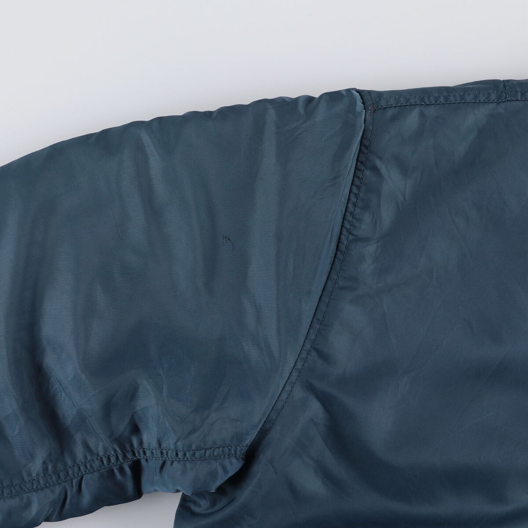 Civilian Alpha MA-1 style padded military flight jacket, men's size L unclear navy blue type Vintage Second Hand