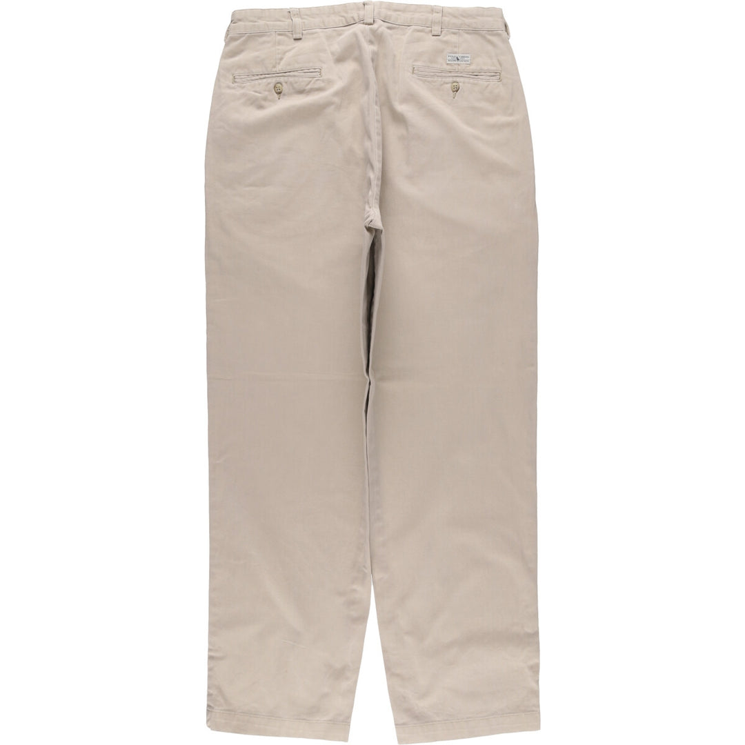 Ralph Lauren POLO RALPH LAUREN ANDREW PANT Two-pleat chino pants Men's size W34 cotton Beige type Vintage Second Hand