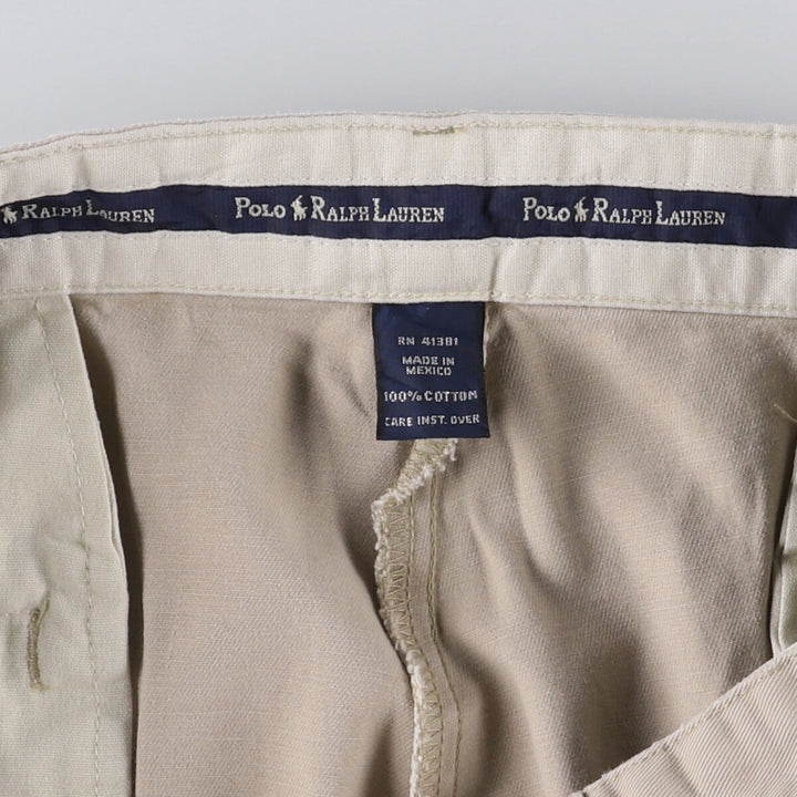 Ralph Lauren POLO RALPH LAUREN ANDREW PANT Two-pleat chino pants Men's size W34 cotton Beige type Vintage Second Hand