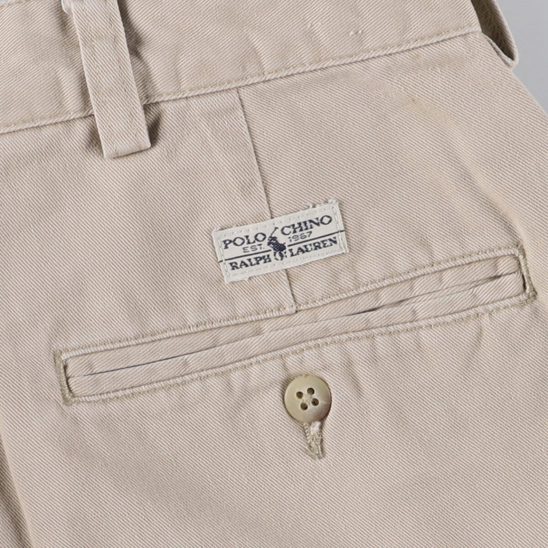 Ralph Lauren POLO RALPH LAUREN ANDREW PANT Two-pleat chino pants Men's size W34 cotton Beige type Vintage Second Hand