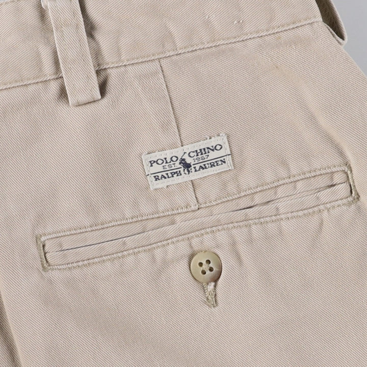 Ralph Lauren POLO RALPH LAUREN ANDREW PANT Two-pleat chino pants Men's size W34 cotton Beige type Vintage Second Hand