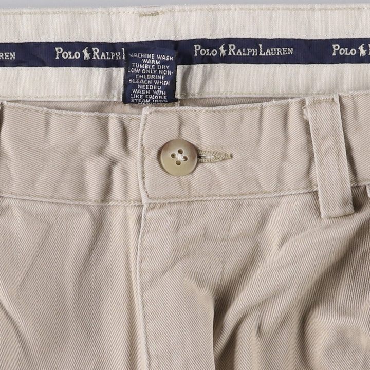 Ralph Lauren POLO RALPH LAUREN ANDREW PANT Two-pleat chino pants Men's size W34 cotton Beige type Vintage Second Hand