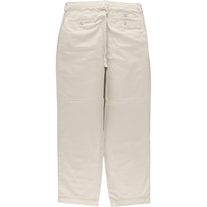 Ralph Lauren POLO by Ralph Lauren ANDREW PANT Two-pleat chino pants for men, equivalent to W34 cotton ivory Vintage Second Hand