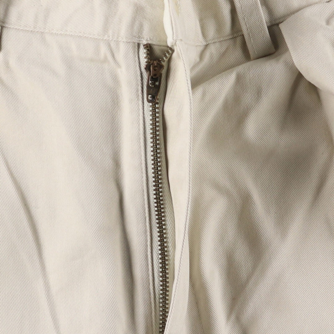 Ralph Lauren POLO by Ralph Lauren ANDREW PANT Two-pleat chino pants for men, equivalent to W34 cotton ivory Vintage Second Hand