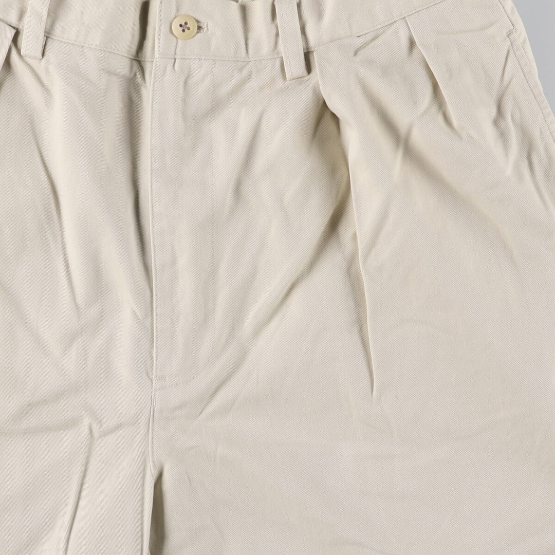 Ralph Lauren POLO by Ralph Lauren ANDREW PANT Two-pleat chino pants for men, equivalent to W34 cotton ivory Vintage Second Hand