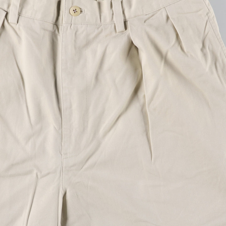 Ralph Lauren POLO by Ralph Lauren ANDREW PANT Two-pleat chino pants for men, equivalent to W34 cotton ivory Vintage Second Hand