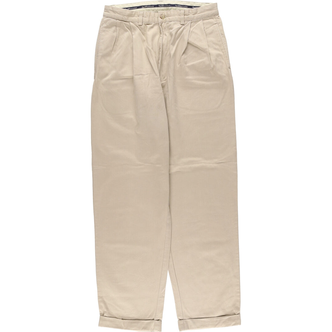 Ralph Lauren Polo Ralph Lauren HAMMONO PANT Two-pleat Chino Pants Men's Size W31 cotton Beige type Vintage Second Hand