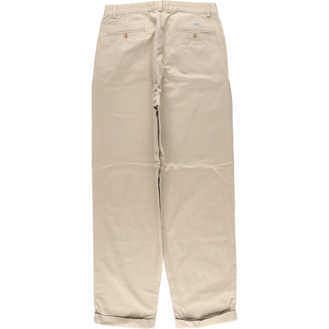 Ralph Lauren Polo Ralph Lauren HAMMONO PANT Two-pleat Chino Pants Men's Size W31 cotton Beige type Vintage Second Hand