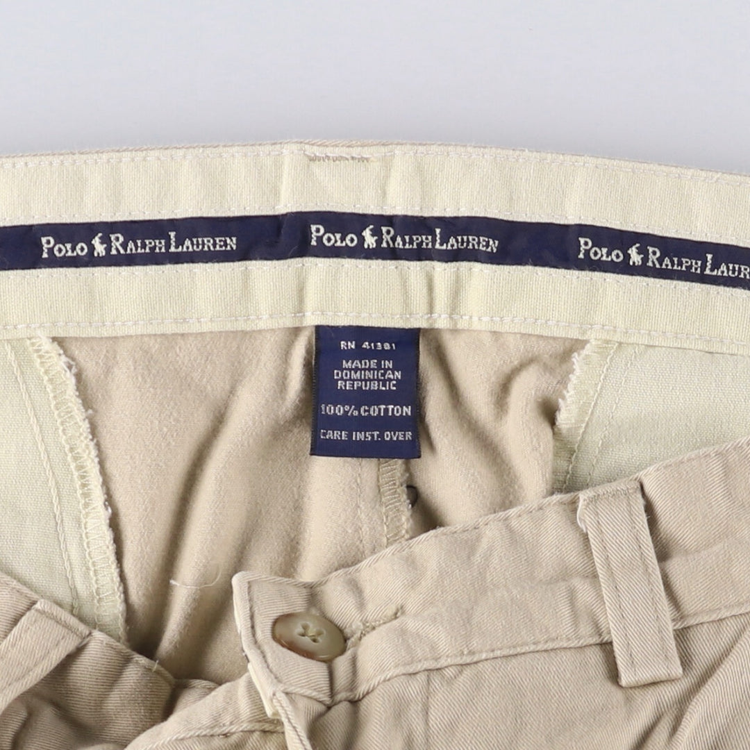 Ralph Lauren Polo Ralph Lauren HAMMONO PANT Two-pleat Chino Pants Men's Size W31 cotton Beige type Vintage Second Hand