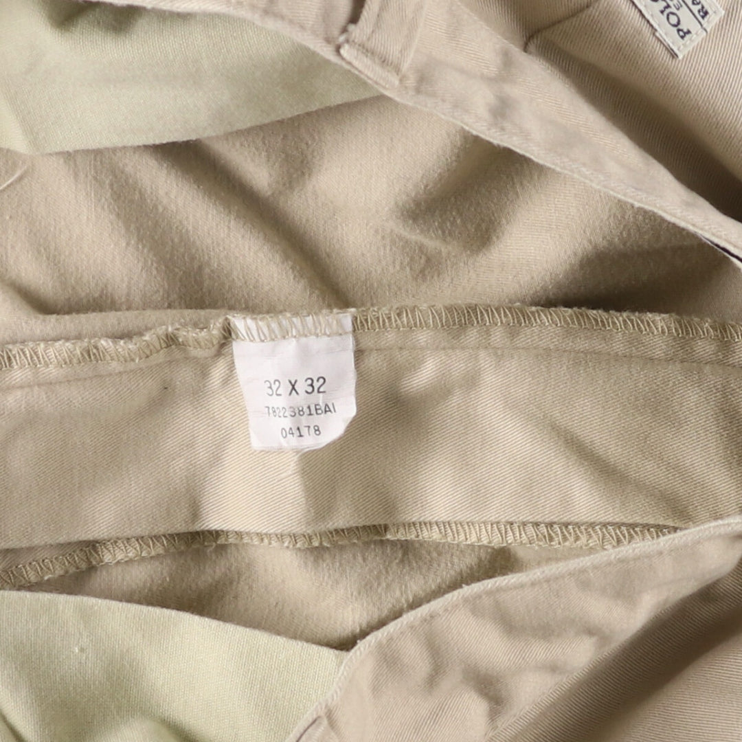Ralph Lauren Polo Ralph Lauren HAMMONO PANT Two-pleat Chino Pants Men's Size W31 cotton Beige type Vintage Second Hand