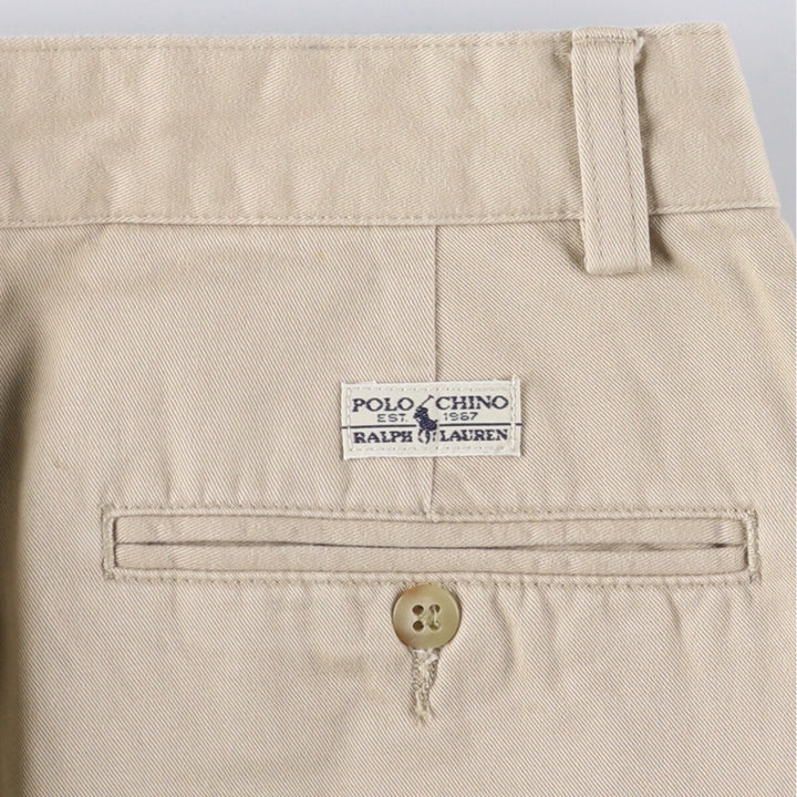 Ralph Lauren Polo Ralph Lauren HAMMONO PANT Two-pleat Chino Pants Men's Size W31 cotton Beige type Vintage Second Hand