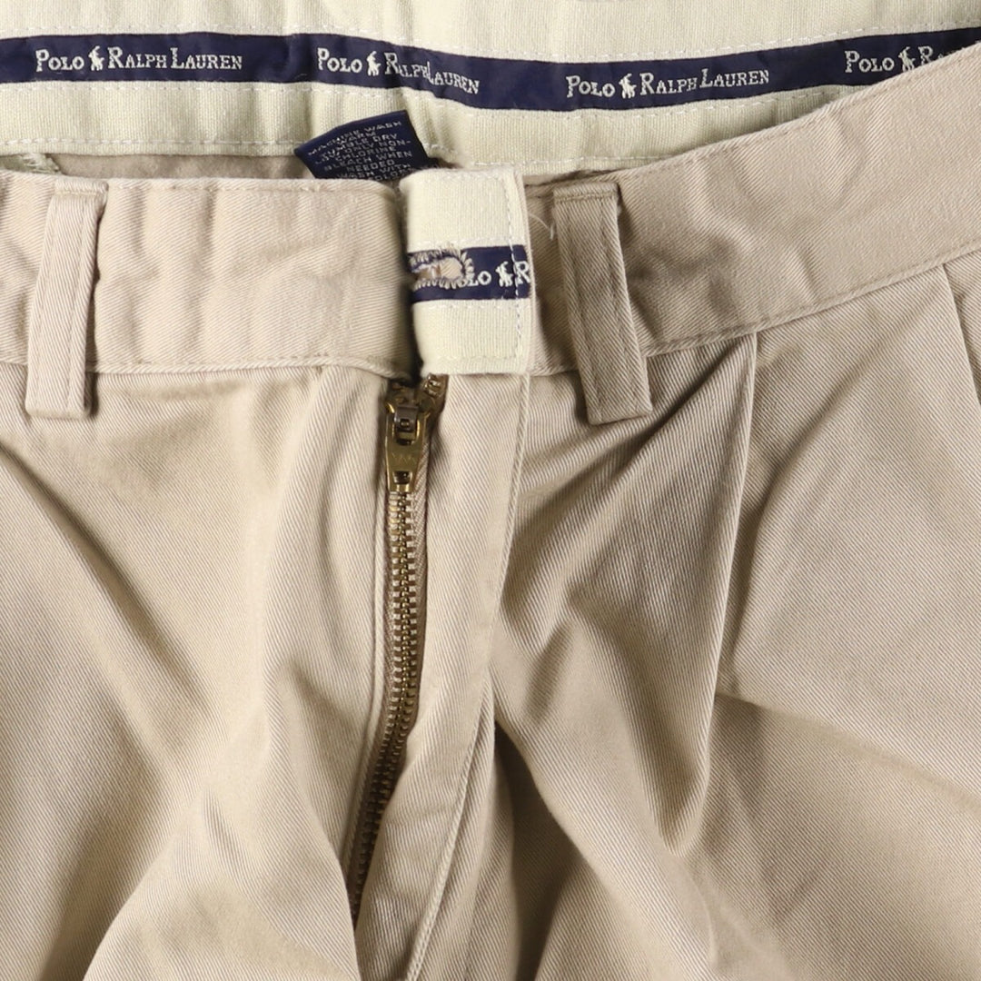 Ralph Lauren Polo Ralph Lauren HAMMONO PANT Two-pleat Chino Pants Men's Size W31 cotton Beige type Vintage Second Hand