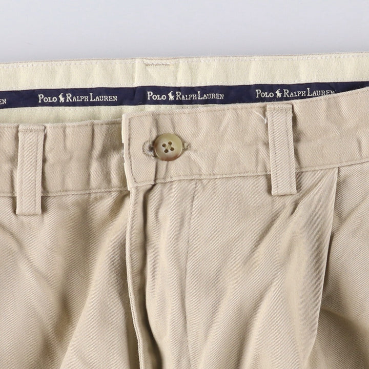 Ralph Lauren Polo Ralph Lauren HAMMONO PANT Two-pleat Chino Pants Men's Size W31 cotton Beige type Vintage Second Hand