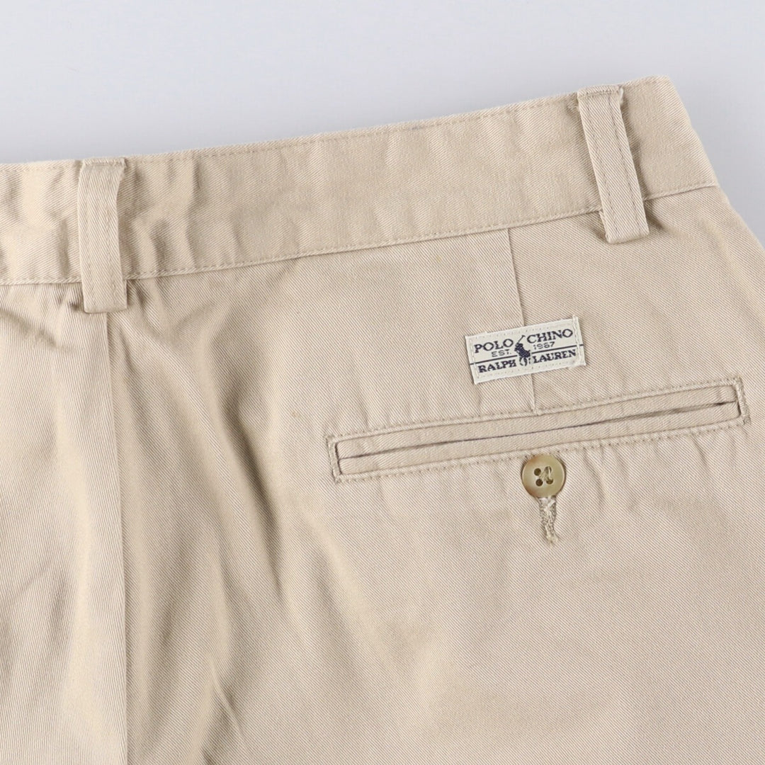 Ralph Lauren Polo Ralph Lauren HAMMONO PANT Two-pleat Chino Pants Men's Size W31 cotton Beige type Vintage Second Hand