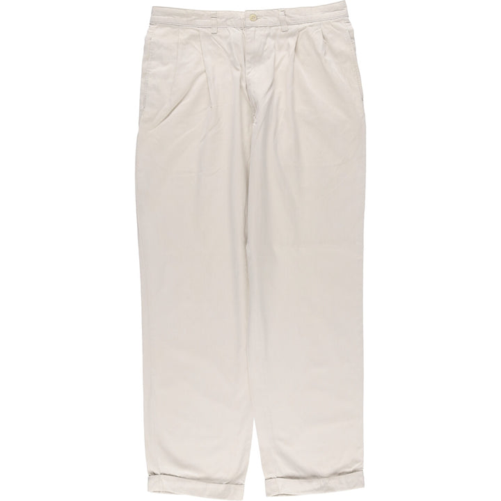 Ralph Lauren POLO RALPH LAUREN HAMMOND PANT, two-pleat chino pants, men's size W34 cotton pale white type Vintage Second Hand