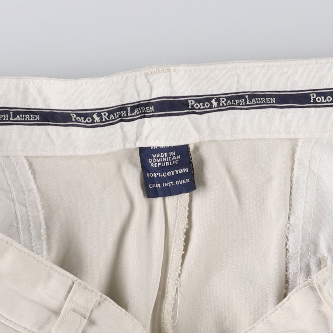Ralph Lauren POLO RALPH LAUREN HAMMOND PANT, two-pleat chino pants, men's size W34 cotton pale white type Vintage Second Hand