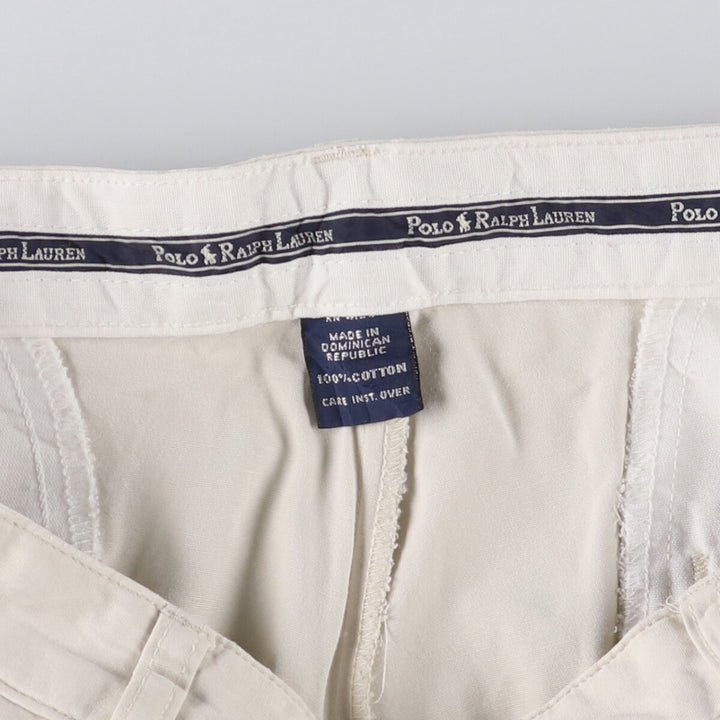 Ralph Lauren POLO RALPH LAUREN HAMMOND PANT, two-pleat chino pants, men's size W34 cotton pale white type Vintage Second Hand