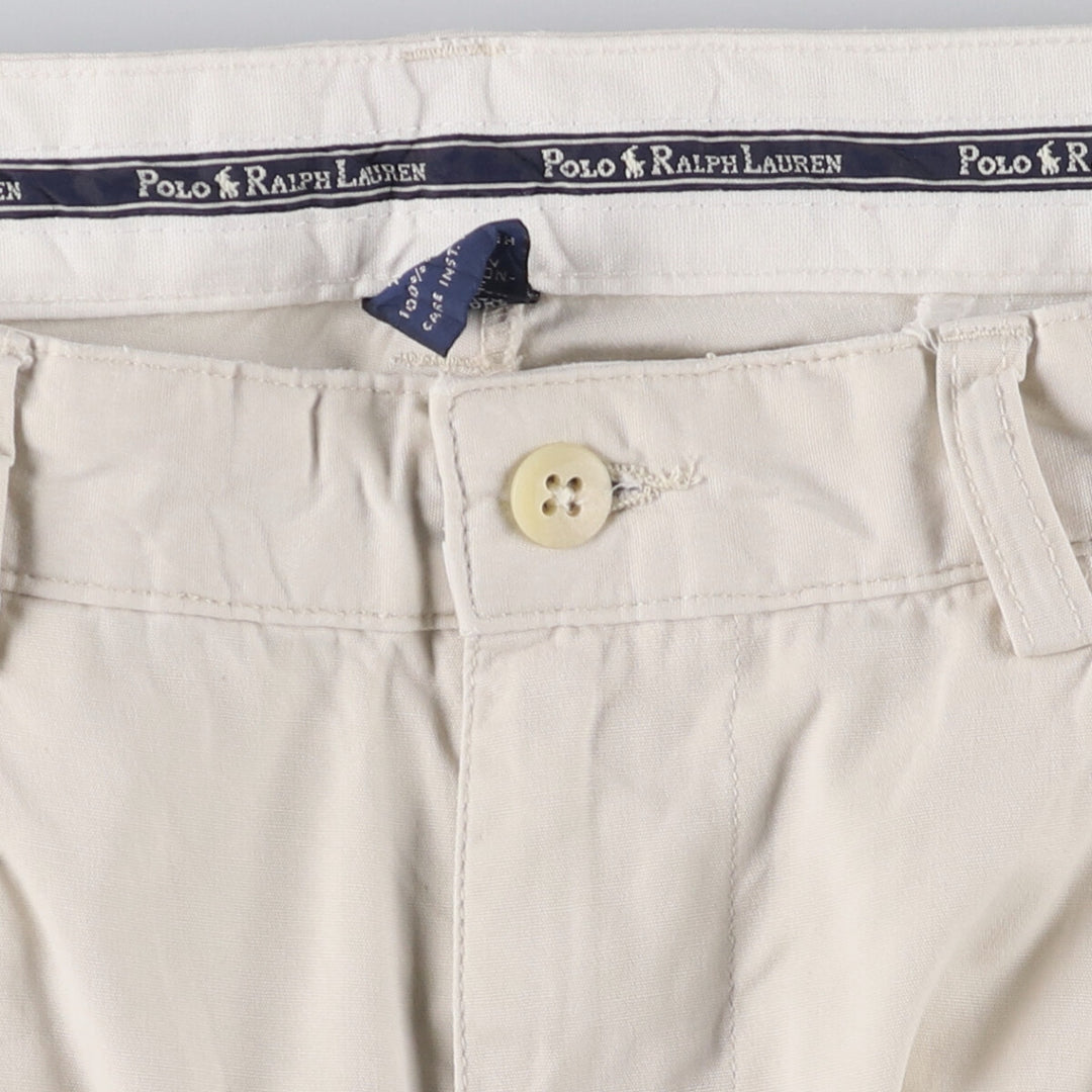 Ralph Lauren POLO RALPH LAUREN HAMMOND PANT, two-pleat chino pants, men's size W34 cotton pale white type Vintage Second Hand