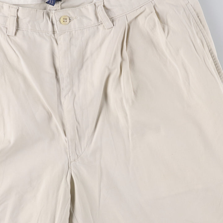 Ralph Lauren POLO RALPH LAUREN HAMMOND PANT, two-pleat chino pants, men's size W34 cotton pale white type Vintage Second Hand