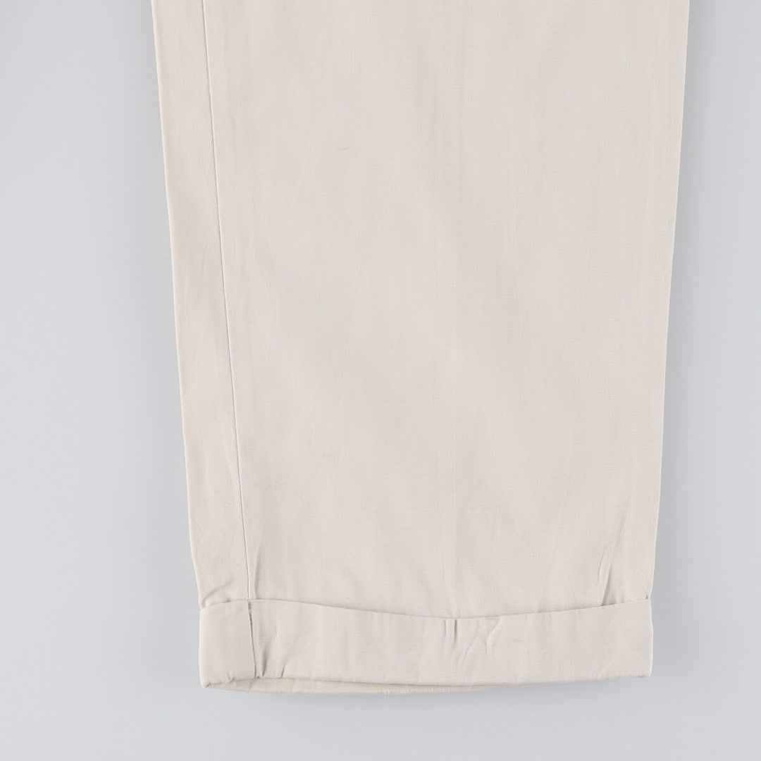 Ralph Lauren POLO RALPH LAUREN HAMMOND PANT, two-pleat chino pants, men's size W34 cotton pale white type Vintage Second Hand