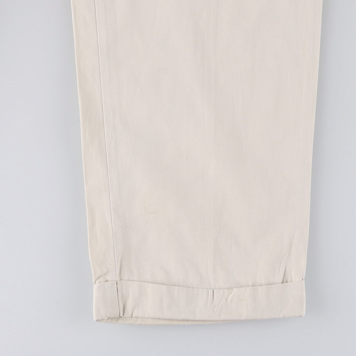 Ralph Lauren POLO RALPH LAUREN HAMMOND PANT, two-pleat chino pants, men's size W34 cotton pale white type Vintage Second Hand