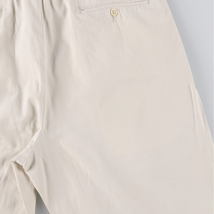 Ralph Lauren POLO RALPH LAUREN HAMMOND PANT, two-pleat chino pants, men's size W34 cotton pale white type Vintage Second Hand