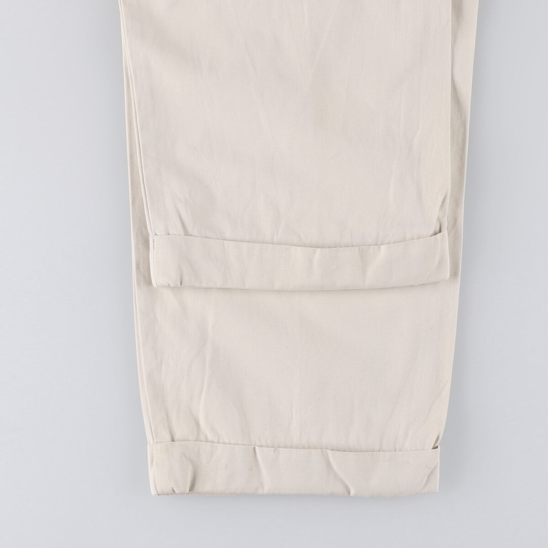 Ralph Lauren POLO RALPH LAUREN HAMMOND PANT, two-pleat chino pants, men's size W34 cotton pale white type Vintage Second Hand