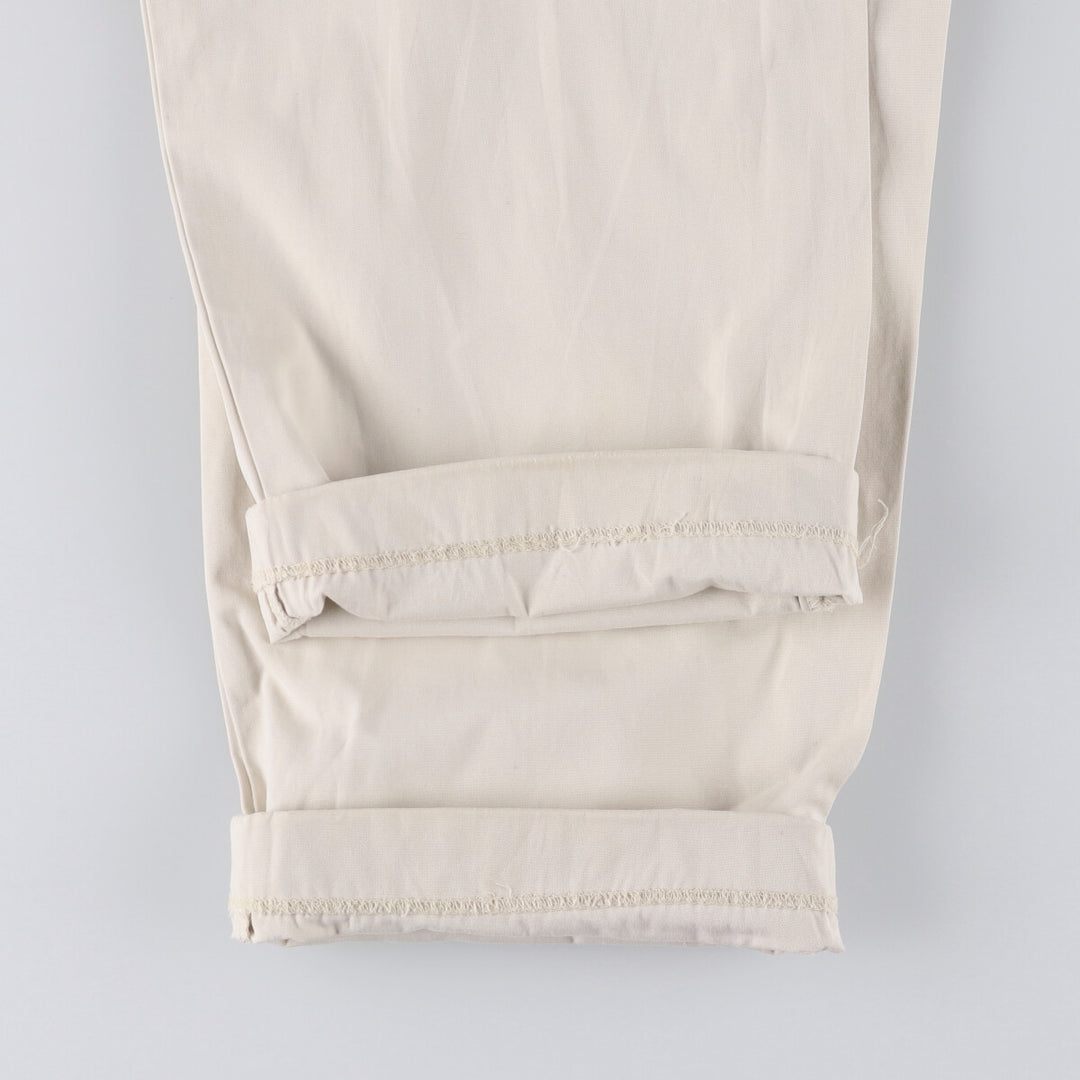 Ralph Lauren POLO RALPH LAUREN HAMMOND PANT, two-pleat chino pants, men's size W34 cotton pale white type Vintage Second Hand