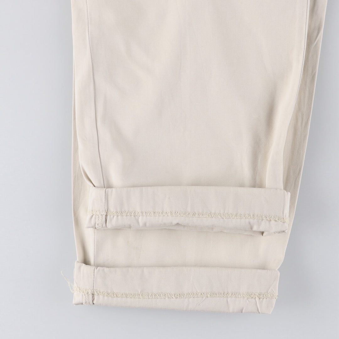 Ralph Lauren POLO RALPH LAUREN HAMMOND PANT, two-pleat chino pants, men's size W34 cotton pale white type Vintage Second Hand
