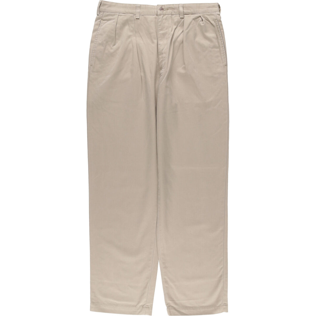 Ralph Lauren POLO RALPH LAUREN Two-pleat chino pants for men, size W34 cotton Beige type Vintage Second Hand
