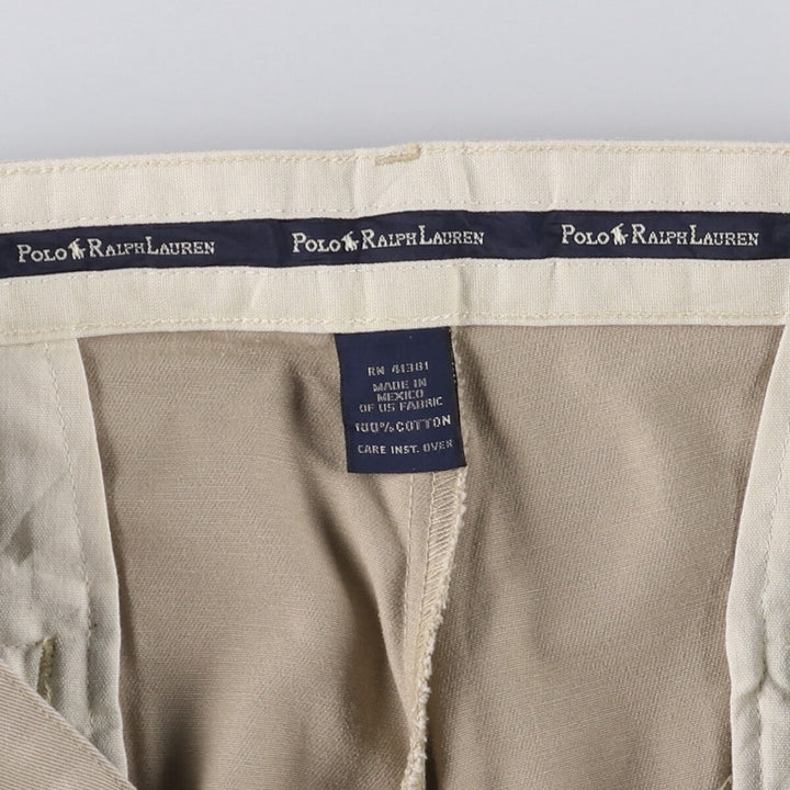 Ralph Lauren POLO RALPH LAUREN Two-pleat chino pants for men, size W34 cotton Beige type Vintage Second Hand