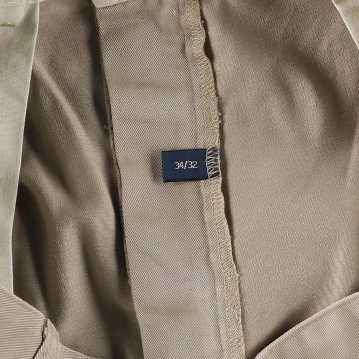 Ralph Lauren POLO RALPH LAUREN Two-pleat chino pants for men, size W34 cotton Beige type Vintage Second Hand