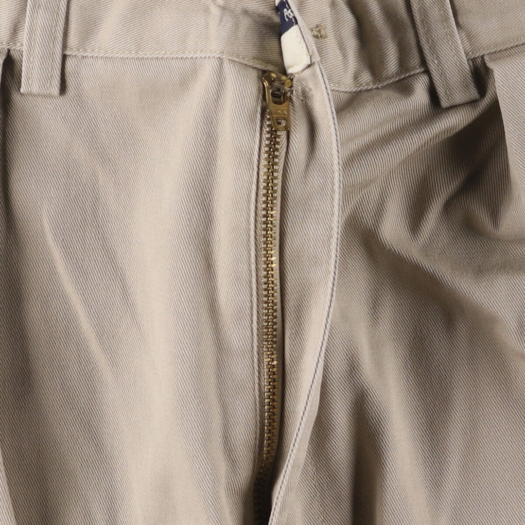 Ralph Lauren POLO RALPH LAUREN Two-pleat chino pants for men, size W34 cotton Beige type Vintage Second Hand