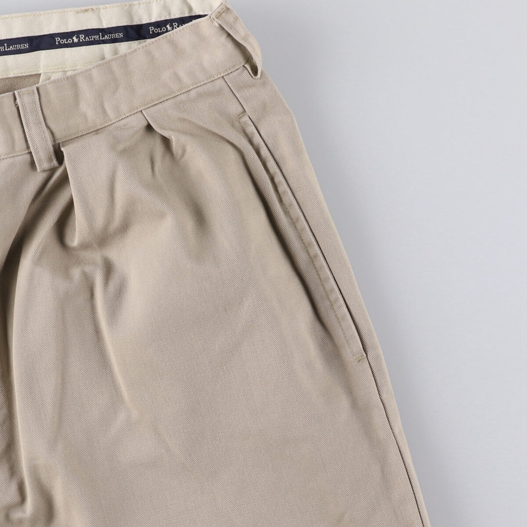 Ralph Lauren POLO RALPH LAUREN Two-pleat chino pants for men, size W34 cotton Beige type Vintage Second Hand