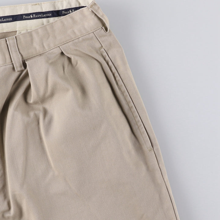 Ralph Lauren POLO RALPH LAUREN Two-pleat chino pants for men, size W34 cotton Beige type Vintage Second Hand