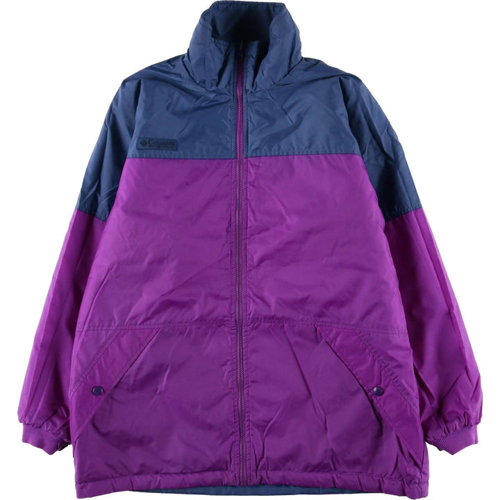 90'S Columbia White Tag Padded Reversible Mountain Jacket, Shell Jacket, Women's Size Medium Nylon blue type Vintage Second Hand