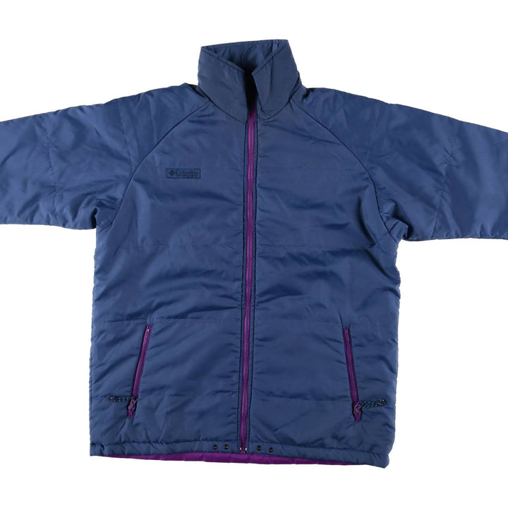 90'S Columbia White Tag Padded Reversible Mountain Jacket, Shell Jacket, Women's Size Medium Nylon blue type Vintage Second Hand