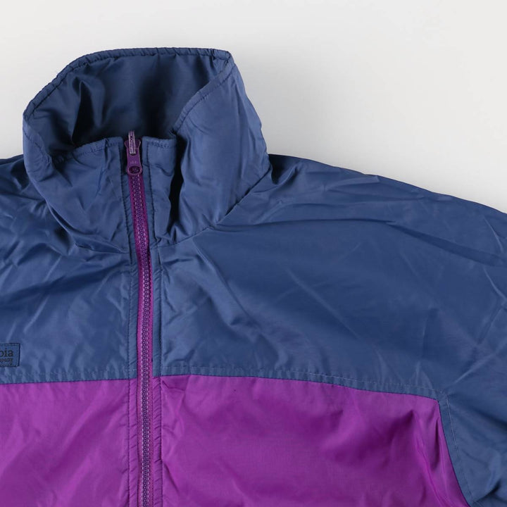 90'S Columbia White Tag Padded Reversible Mountain Jacket, Shell Jacket, Women's Size Medium Nylon blue type Vintage Second Hand