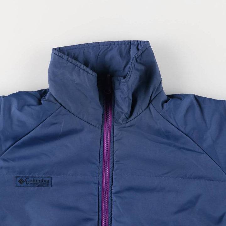 90'S Columbia White Tag Padded Reversible Mountain Jacket, Shell Jacket, Women's Size Medium Nylon blue type Vintage Second Hand