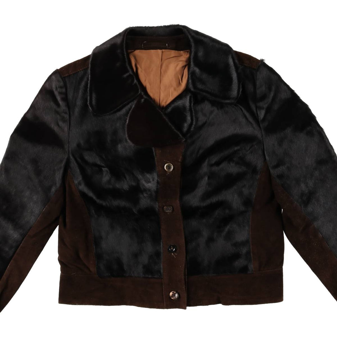 Kilgus Leather Jacket, Women's Size S unclear black type Vintage Second Hand