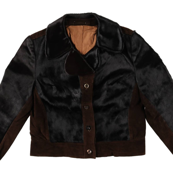 Kilgus Leather Jacket, Women's Size S unclear black type Vintage Second Hand