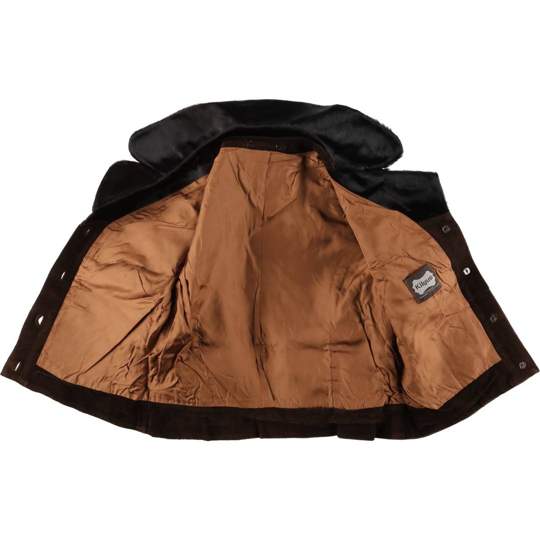 Kilgus Leather Jacket, Women's Size S unclear black type Vintage Second Hand