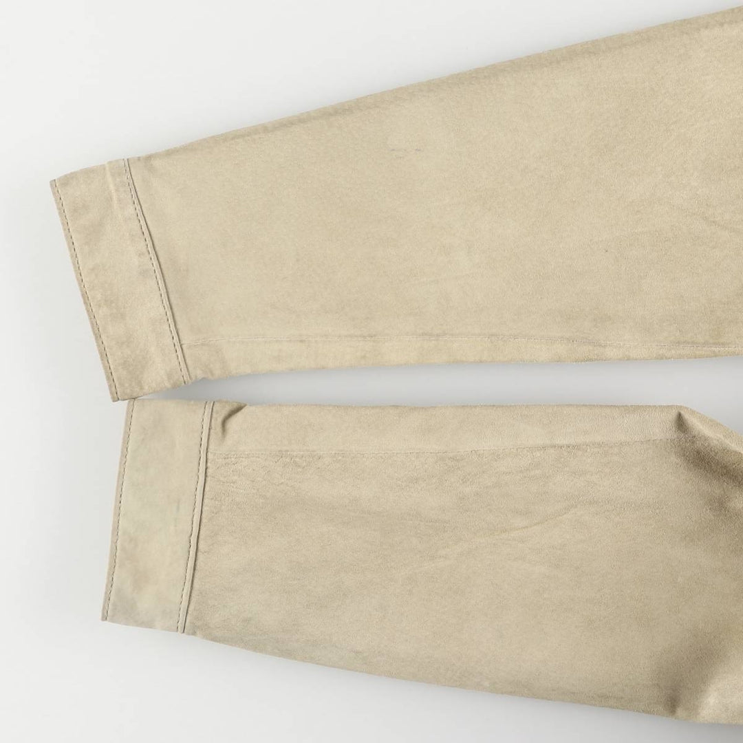 JouJou Suede Leather Jacket, Women's, Size L Genuine suede leather Beige type Vintage Second Hand