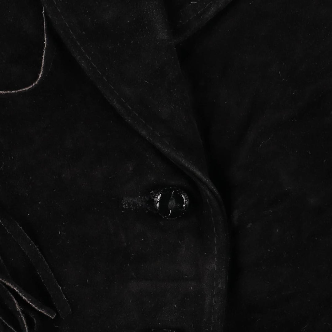 Vintage 1970'S SCHOTT WESTERN cropped fringed suede leather jacket, made in the USA, size small. unclear black type Vintage Second Hand