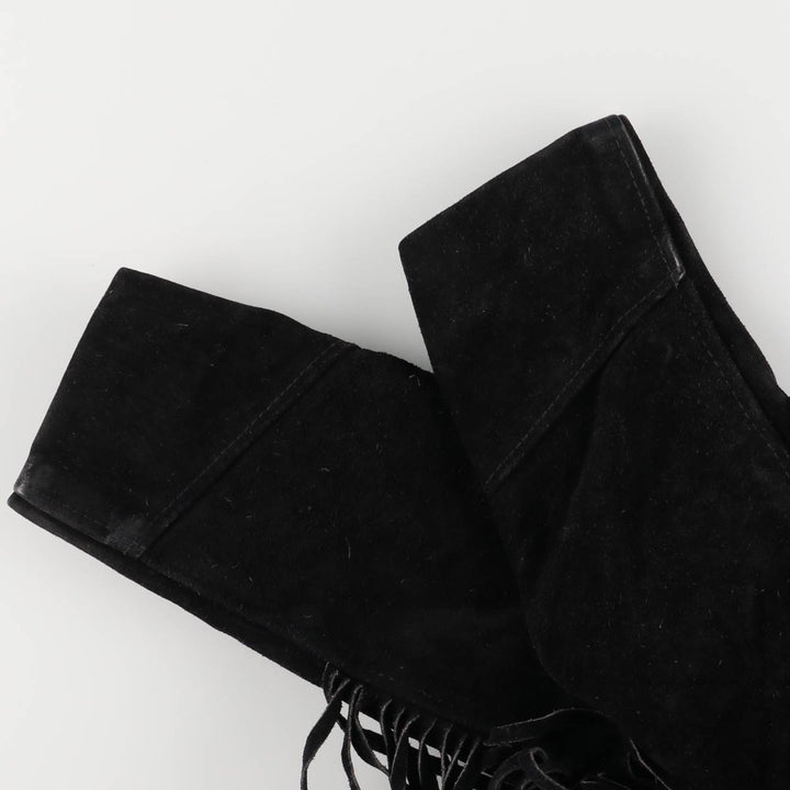 Vintage 1970'S SCHOTT WESTERN cropped fringed suede leather jacket, made in the USA, size small. unclear black type Vintage Second Hand