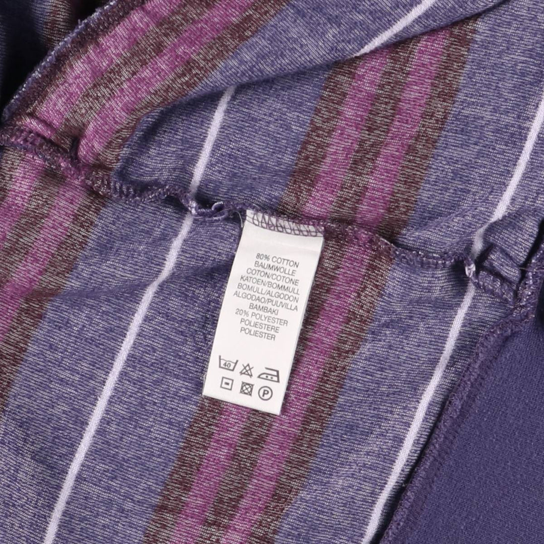 Burberry's BURBERRY LONDON striped velour track jacket, made in the UK, size L. cotton purple type Vintage Second Hand